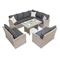 Meble technorattanowe Parma Comida 9 szary Garden Point