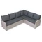 Meble technorattanowe Parma Comida 9 szary Garden Point