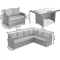 Meble technorattanowe Parma Comida 9 szary Garden Point