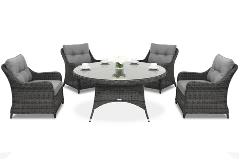 Meble ogrodowe technorattanowe Toledo Victoria 4 Garden Point antracyt