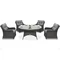 Meble ogrodowe technorattanowe Toledo Victoria 4 Garden Point antracyt