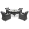 Meble ogrodowe technorattanowe Toledo Victoria 4 Garden Point antracyt